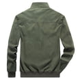 thumbnail image 3 of Cameland Men Big & Tall Jacket Zipper Pocket Ribbed Hem Non-hooded Sports Solid Top Coat, 3 of 8