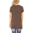 thumbnail image 3 of Birdeem T-Shirt Blouse à Manches Courtes à Col en V Uni pour Femmes, Coupe Ample, 3 of 12