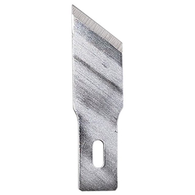 Excel Blades #19 Angled Wood Chisel Blade, 1 Inch, American Made Replacement Hobby Blades, 5 Pack
