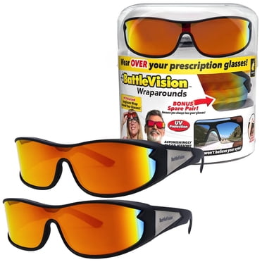 Battle Vision Wrap Around Glasses - 2PK