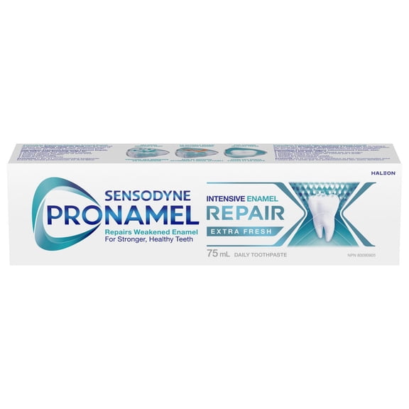 Sensodyne Pronamel Toothpaste for Enamel Care, Intensive Tooth Enamel Repair, Daily Fluoride Toothpaste, Extra Fresh, 75ml