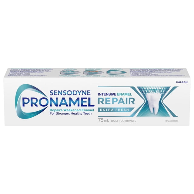 Sensodyne Pronamel Toothpaste for Enamel Care, Intensive Tooth Enamel Repair, Daily Fluoride Toothpaste, Extra Fresh, 75ml