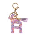thumbnail image 2 of lionlar Resin Keychain Ornaments Girls Women Gifts English Alphabet Keyring Keychain R R, 2 of 9