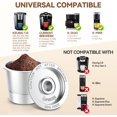 thumbnail image 3 of WWS- Lot de 2 Dosettes K Réutilisables pour Keurig 1.0: Dosettes K Rechargeables en Acier Inoxydable - Filtre à Café Réutilisable pour Cafetière Keurig 1.0, Permanent, Écoresponsable, Design le Plus Récent, 3 of 4