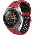 thumbnail image 4 of KOMI Bands 22mm Breathable Universal Soft Silicone Replacement Compatible With Gear S3 Frontier/Galaxy Watch SM-R800 (46mm)/Galaxy Watch 3 45mm/Classic Smart Watch (Red-Black), 4 of 5
