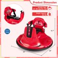 thumbnail image 3 of Honeyjoy 12V Bumper Car for Kids Toddlers Electric Ride On Car Vehicle with 360° Spin Red, 3 of 10