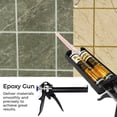 thumbnail image 2 of Manual Cartridge Caulking Gun, Double Component Dripless Adhesive Cartridge Applicator, 28:1 High Thrust ratio Dual Epoxy Gun for Panel Board Tile Bond, Compatible with 400ml/13.5oz 1:1 Dual Cartridge, 2 of 6