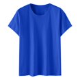 thumbnail image 4 of Birdeem Womens Fashion Solid Round Neck Short Sleeve T-Shirt Blouse Loose Tops, 4 of 12