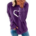 thumbnail image 2 of 50% de Réduction Oversized Sweatshirt for Women 2023 Mode Women Casual Imprimé Col Rond Long Sleeve Chemisier Pull Tops, 2 of 6