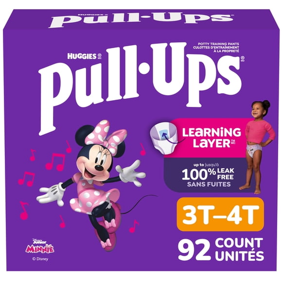 Pull-Ups Girls' Potty Training Pants, 3T-4T (32-40 lbs), 92 Count