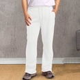 thumbnail image 3 of Men's Rope Loosening Waist House Sock Solid Color Pocket Trousers Memory Foam Slip Loose Sports Trousers, 3 of 7