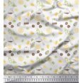 thumbnail image 1 of Soimoi White Velvet Fabric Tea Bag,Star Anise & Lemon Slice Vegetable Fabric Prints By Yard 58 Inch Wide, 1 of 3