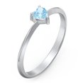thumbnail image 3 of Heart Birthstone Ring - Blue Topaz (December), 3 of 6