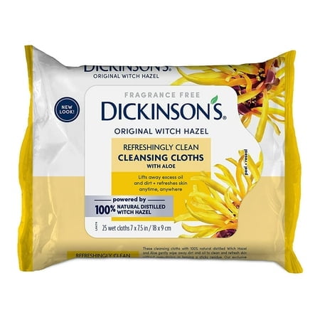 Witch Hazel Cleansing Clo Size 25Ct Dickinson'T Original Witch Hazel Cleansing Cloths 25Ct