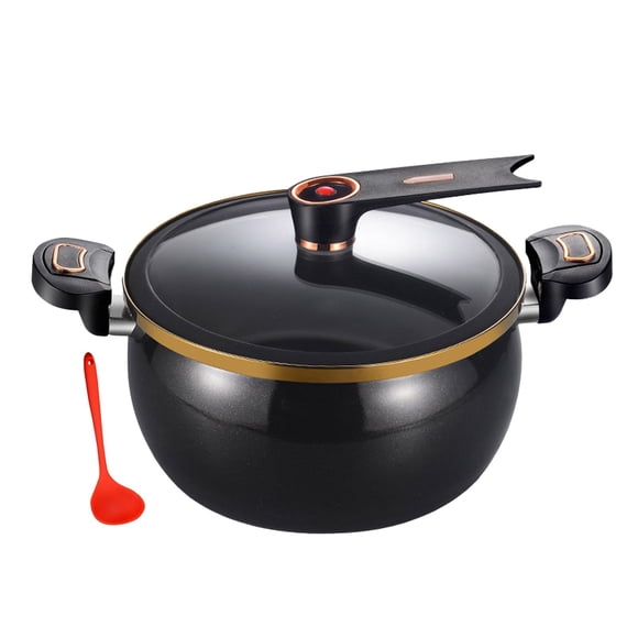 WMQPNNS New Trending Mini Pressure Cooker 8L Fast Heating Pressure Pot with Lock Handles Micro Pressure Cooker Induction Non Stick Stockpot with Standable See Through Lid for Soups/Stews/Grain