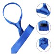 thumbnail image 4 of INSPIRE CHIC Cravates pour Hommes à Nouer Soi-Même, Couleur Unie, Affaires, Fête, Fines, Bleu Marine, Taille Unique, 4 of 6