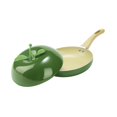 thumbnail image 2 of Tnarru Non Stick Frying Pan Pancake Pan with Handle Saucepan Home with Lid Cookware Induction Cooker Compatibility Fry Pan Avocado Shaped, 2 of 8