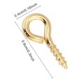 thumbnail image 2 of Eyepins,200Pcs / Bag Eye Screw Eye Hooks Eye Pins Unrivaled Performance, 2 of 8