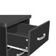 thumbnail image 4 of Pemberly Row Contemporary Faux Wood 2 Drawer Nightstand in Black, 4 of 7