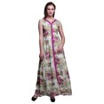 thumbnail image 1 of Bimba Robe Longue Décontractée d'Été Sans Manches à Fente avant Imprimée à Fleurs pour Femmes - Xxx-Grand, 1 of 5