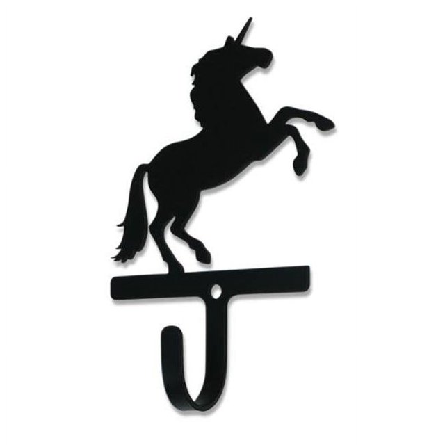 Village Wrought Iron WH-375-S Unicorn Wall Hook - Small