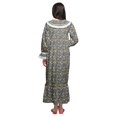 thumbnail image 4 of Moomaya Chemise de Nuit Maxi à Manches Longues Imprimée, Boutonnée, en Coton, Tenue de Sommeil, 4 of 5