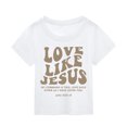 thumbnail image 2 of PMVFHDE T-Shirts Graphiques pour Fille T-Shirt Graphique Fille T-Shirt Mignon pour Filles Hauts d'Été Habillés pour Filles T-Shirts Graphiques T-Shirt à Imprimé Graphique pour Fille Col Rond Manches Courtes T-Shirts Été Blanc, 3-4 Ans, 2 of 3