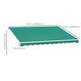 thumbnail image 3 of Outsunny 13' x 10' Electric Retractable Awning w/ Remote Controller, Green, 3 of 10