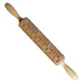 thumbnail image 1 of Agiferg Bâton de Pâte à Biscuits en Bois Imprimé de Noël, 1 of 2