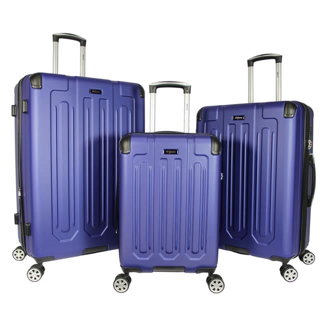 Dejuno 252015DJ-NAVY Tutin Ensemble de Valises Rigides à Roulettes Pivotantes avec Serrure TSA, Bleu Marine - 3 Pcs