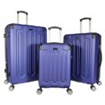 thumbnail image 1 of Dejuno 252015DJ-NAVY Tutin Ensemble de Valises Rigides à Roulettes Pivotantes avec Serrure TSA, Bleu Marine - 3 Pcs, 1 of 1