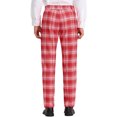 thumbnail image 3 of INSPIRE CHIC Men's Business Plaid Lightweight Regular Fit Flat Front Checked Pants 38 Red, 3 of 7