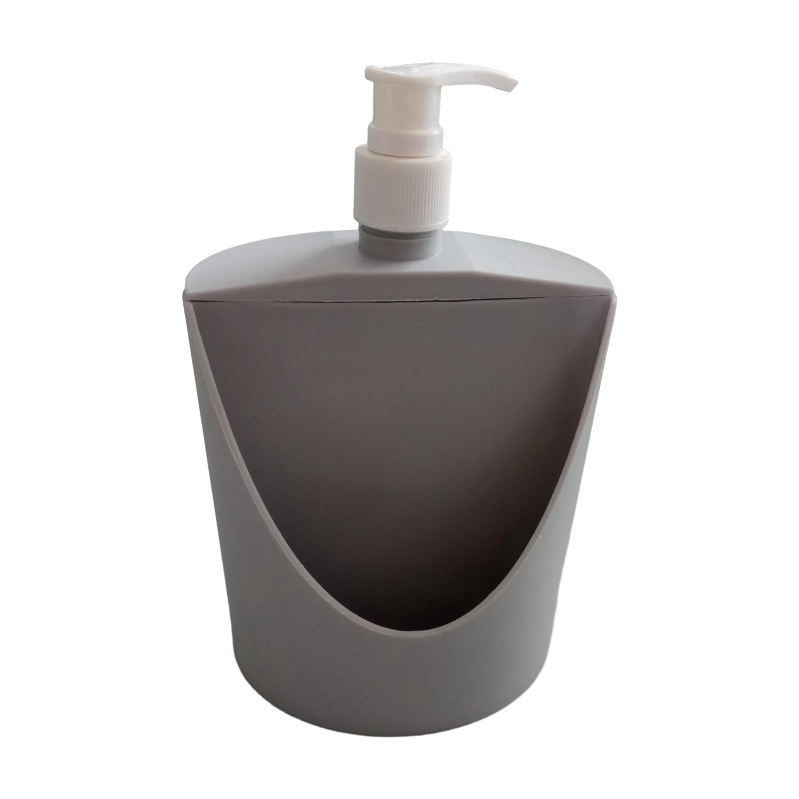 500ml Dish Soap Dispenser and Sponge Holder 2 in 1 Gadgets Compact Multifunctional Dishwashing Container Manual Liquid Pump Dispenser for Cafe Bar