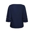 thumbnail image 3 of Blouse Ample à Manches Évasées Col en V Blanc/noir/rouge/bleu pour Femmes, 3 of 4