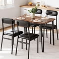 thumbnail image 1 of Ourlova Dining Table Set for 4 Kitchen Table with Upholstered Chairs for Kitchen Room and Small Spaces Retro Table with 4 Upholstered Chairs, 1 of 7
