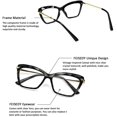 thumbnail image 2 of FEISEDY Cat Eye Glasses Frame Clear Lenses Eyewear Women B2440, 2 of 3