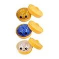 thumbnail image 1 of Cute Dumpling Shaped Slime Toy Set with Smiling Face Design in Round Containers for Sensory Play and Stress Relief, 1 of 6