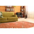 thumbnail image 2 of Tapis Marla Géométrique Transitionnel en Laine Tufté à la Main Orange, 2 of 5