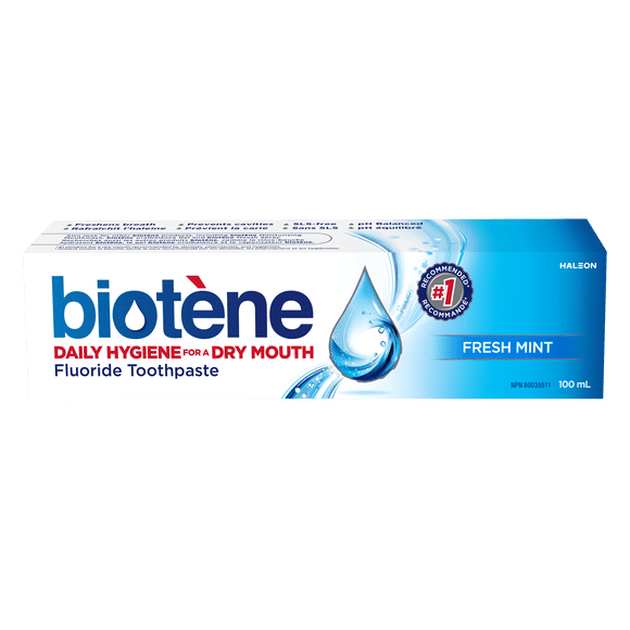 Biotene Fresh Mint Fluoride Toothpaste, 100 mL