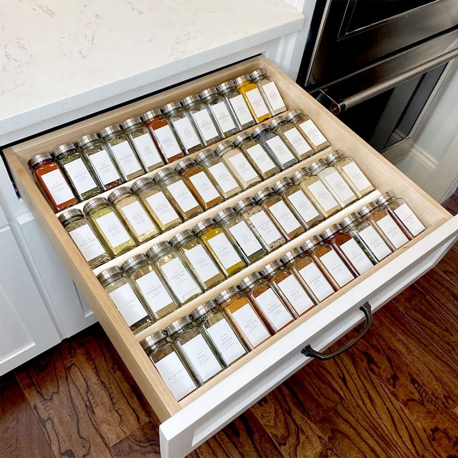 Drawer Organiser Spice Drawer Containers Spice Drawer Organizer Tier, Acrylic Seasoning Organizer Rack, Clear –  Suneerplay