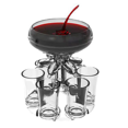 thumbnail image 4 of Distributeur de Boissons de Fête 2X avec Ensemble de 12 Verres à Shooter - Distributeur de Liqueur en Acrylique Sans Contact pour Boisson Cidre Cocktail, 4 of 5