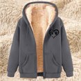 thumbnail image 1 of LOVZFMLL Vestes pour Femmes Sweat à Capuche en Polaire Imprimée à la Mode, 1 of 4