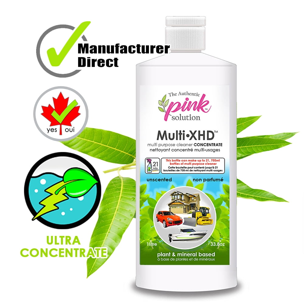 Pink Solution 1L Multi Concentré - Nettoyant Tout Usage (Sans Parfum)