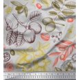thumbnail image 1 of Soimoi Poly Georgette Fabric Leaves & Palm Fruits Print Sewing Fabric Yard 52 Inch Wide, 1 of 3