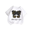 thumbnail image 3 of FhsagQ The 7th Of July Fille Enfant Mignonne Graphique Col Rond Manches Courtes Tee Été Décontracté T-Shirt Petite Fille The 7th Of July T-Shirts Taille 5/6 Printemps Pâques Blanc 9-10 Ans, 3 of 5