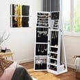 thumbnail image 3 of Costway Armoire à Bijoux Miroir Verrouillable Organisateur de Rangement sur Pied avec Tablette, 3 of 10
