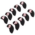thumbnail image 2 of Iron Club Head Cover Set, Durable Number  Iron Headcover  For Protecting Club Black, 2 of 8