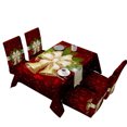 thumbnail image 4 of Boovnll 5Pcs Christmas Tablecloth & Chair Cover Set, 55x55" Christmas Printing Rectangle Table Cloth Table for Holiday Dinner Table Party Decor, Christmas Decorations, 4 of 9