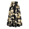thumbnail image 1 of Bocqde Women's Boho Maxi Skirts Summer Fashion Casual Drawstring Elastic High Waist Long Skirt Solid Color Flowy A Line Ruffle Swing Skirt, 1 of 3