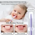 thumbnail image 2 of US 3-in-1 Baby Oral Toothbrush Set Gum Massager, U-Shape & Toddler Brush, 2 of 5